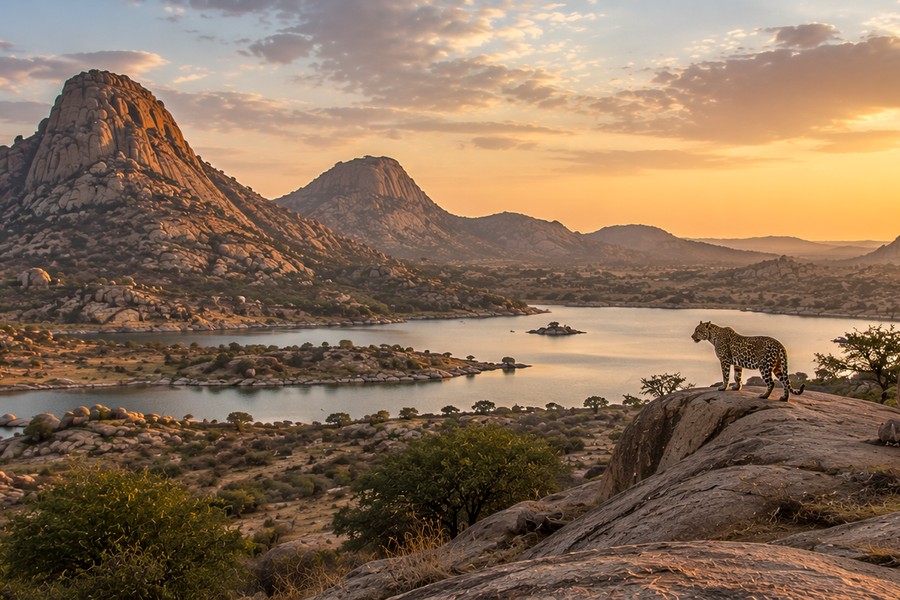 Jawai Rajasthan landscape and leopard country